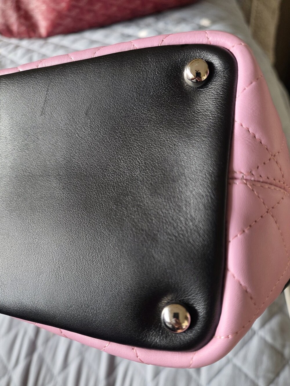 CHANEL Pink Quilted Ligne Cambon Tote - Picture 12 of 13